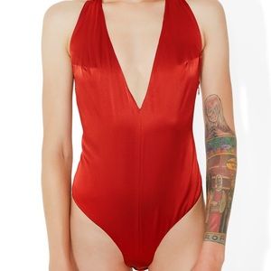 FLL red body suit XS